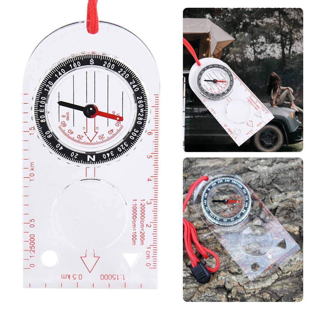 Compass Lensatic - オリエンテーリング ベースプレート コンパス ハイキング キャンプ マップ