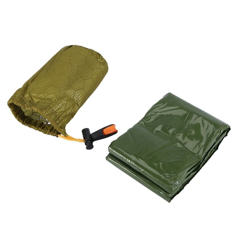 Bivy Bag Emergency - XSXS-緊急用寝袋、ホイッスル付き、アウトドア用、サバイバル用、キャンプやバックパッキングに最適な保温ブランケット。