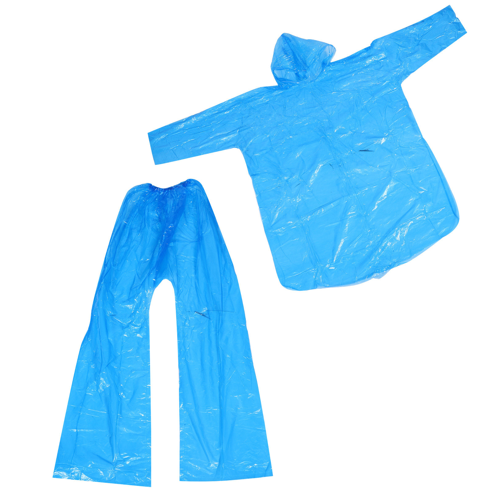 緊急用レインポンチョセット。透明なプラスチック製のフード付き - Emergency Poncho Rain のレビューと価格