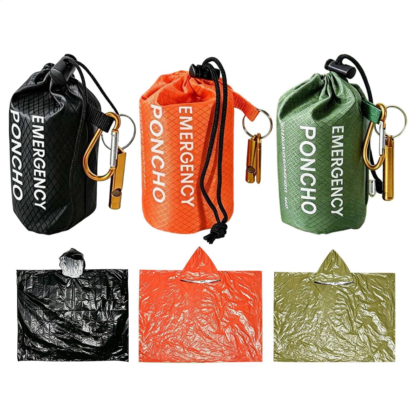 3枚セットのサバイバル用緊急用レインポンチョ、保温性のある断 - Survival Blanket Reflective のレビューと価格