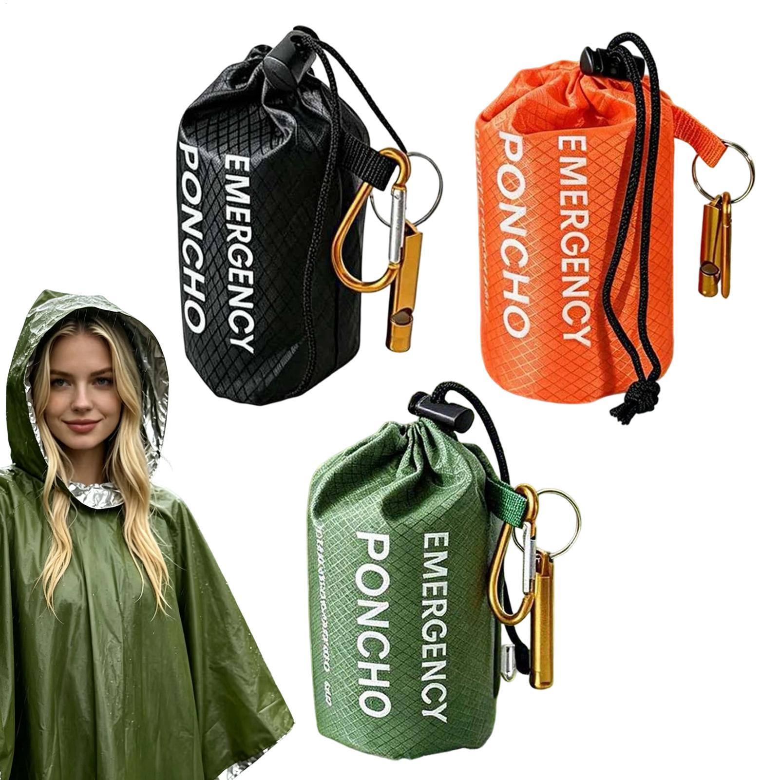 3枚セットのサバイバル用緊急用レインポンチョ、保温性のある断 - Survival Blanket Reflective のレビューと価格
