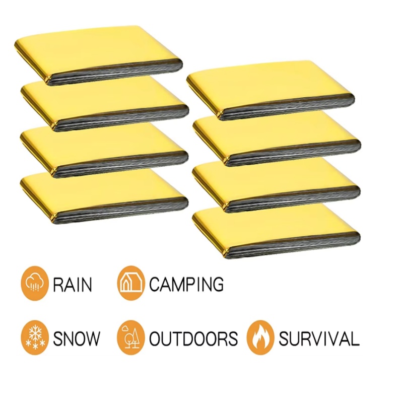 金銀マイラー製サーマルサバイバルブランケット 130×210 - Survival Blanket Reflective のレビューと価格