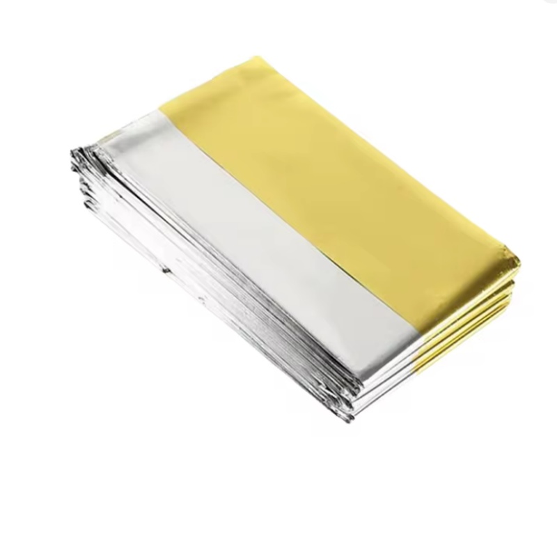 金銀マイラー製サーマルサバイバルブランケット 130×210 - Survival Blanket Reflective のレビューと価格