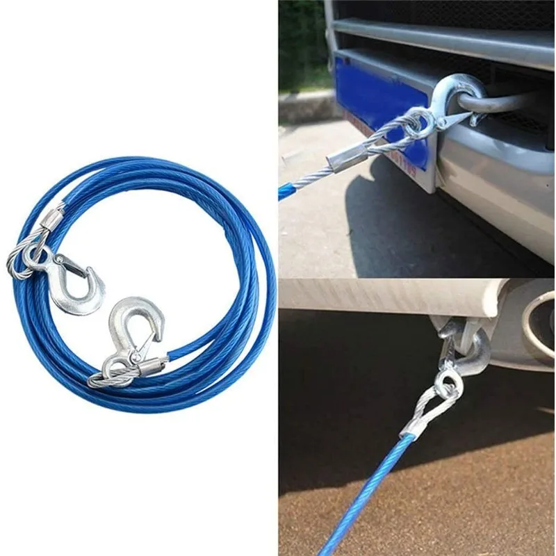 車牽引ロープ 3-7トン スチールワイヤーロープ トレーラー - Rescue Rope Throw のレビューと価格